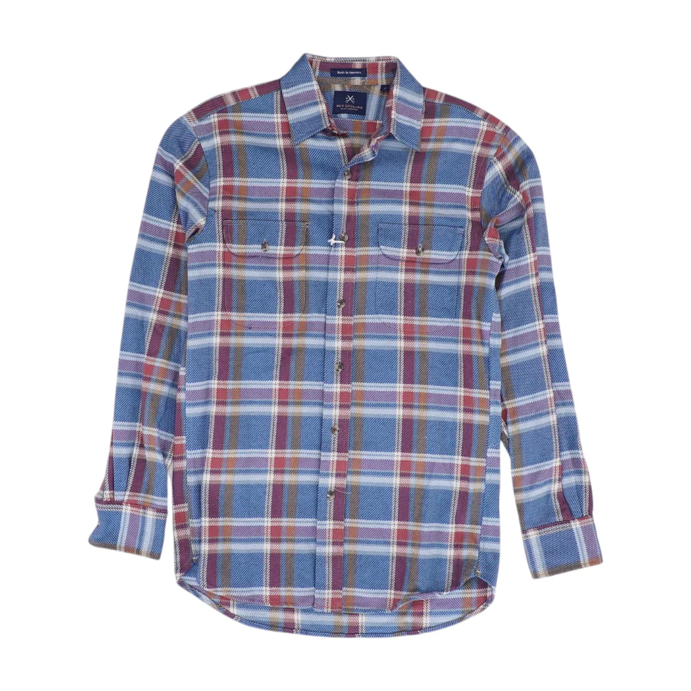 Blue Plaid Flannel Button Down