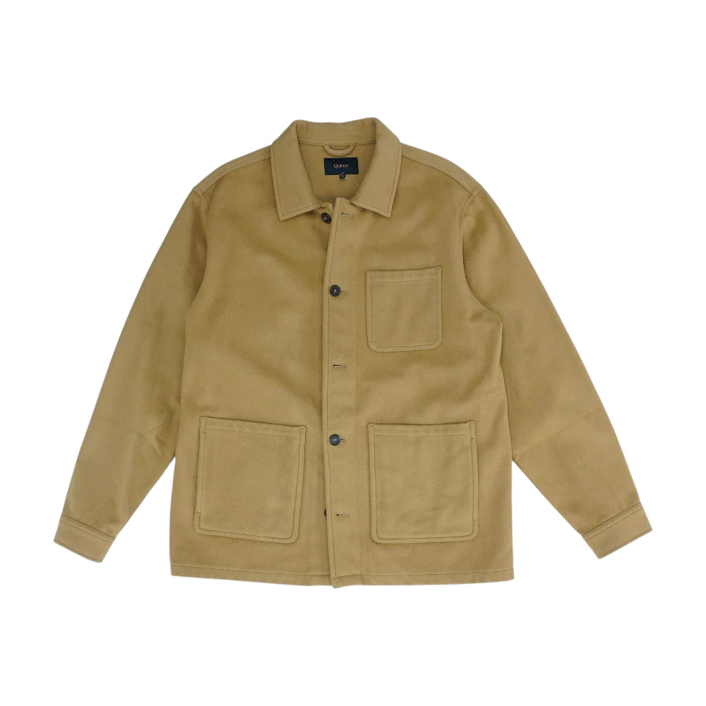 Tan Solid Flannel Button Down