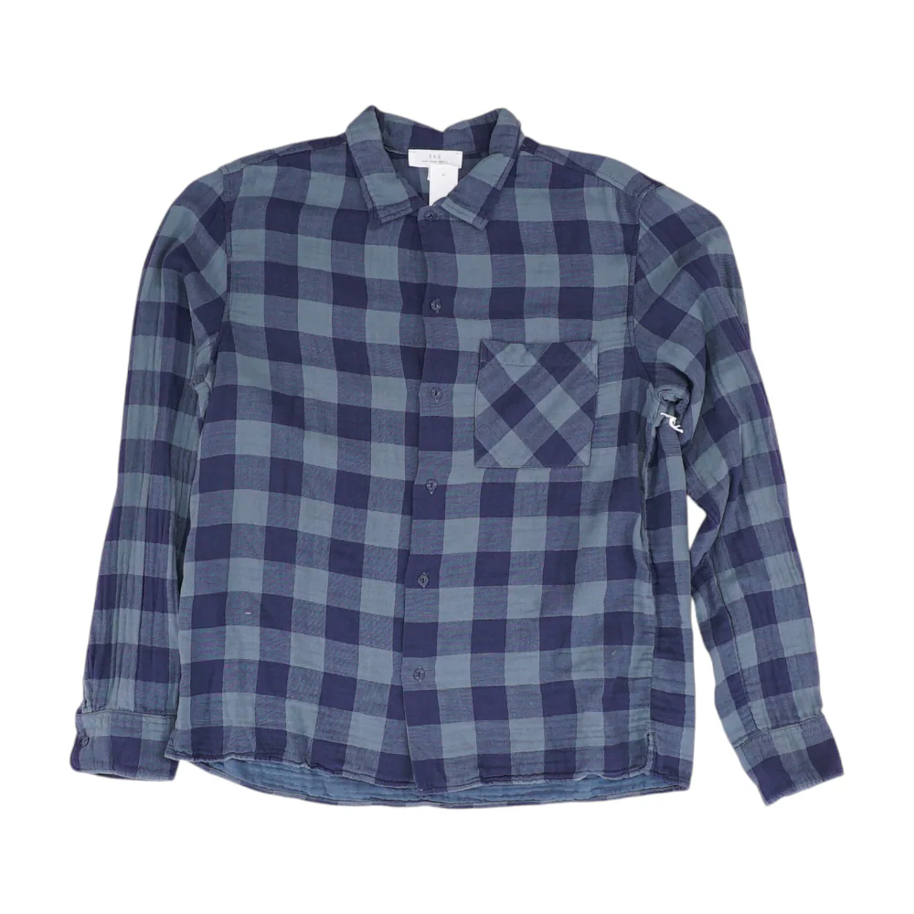 Gray Check Flannel Button Down
