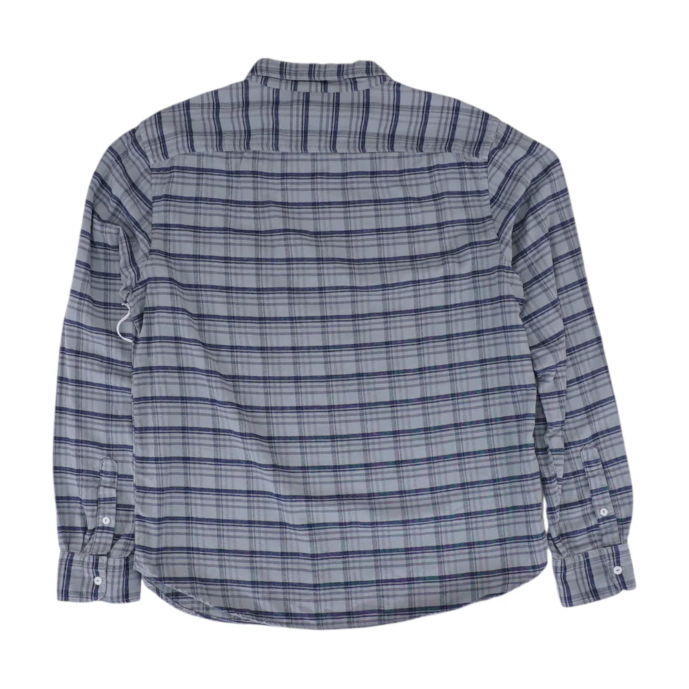 Gray Plaid Flannel Button Down - Image 2