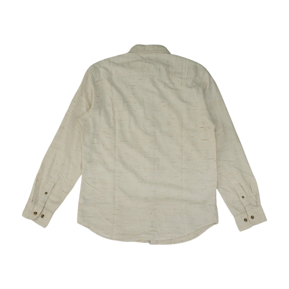 Beige Solid Flannel Button Down - Image 2