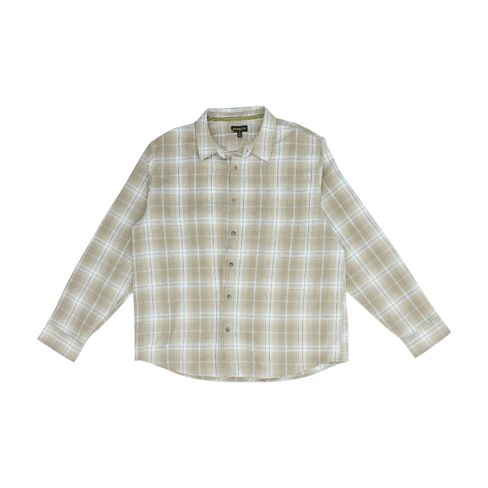 Tan Plaid Flannel Button Down