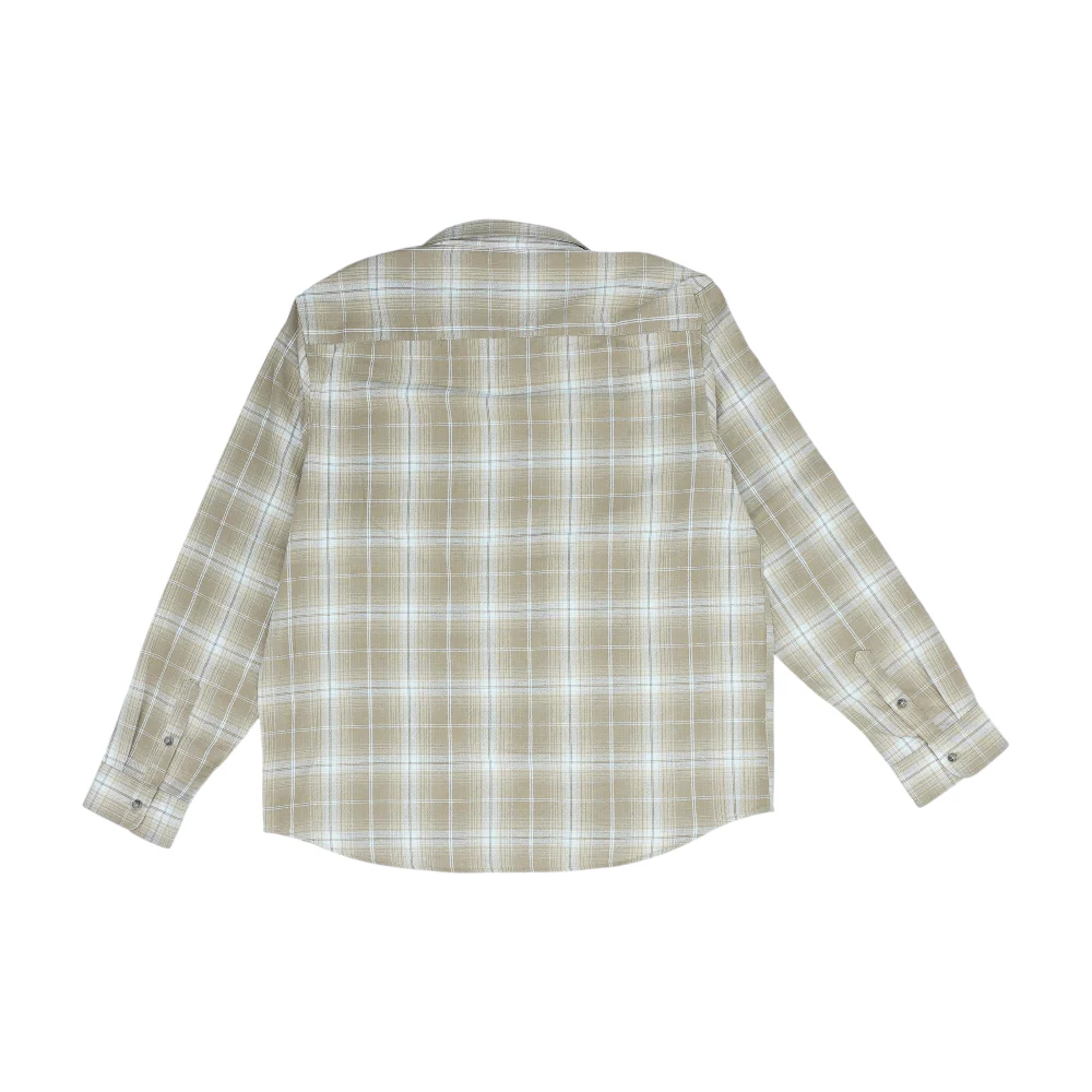 Tan Plaid Flannel Button Down - Image 2