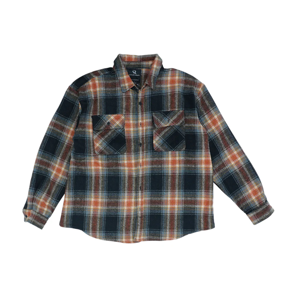 Multi Plaid Flannel Button Down