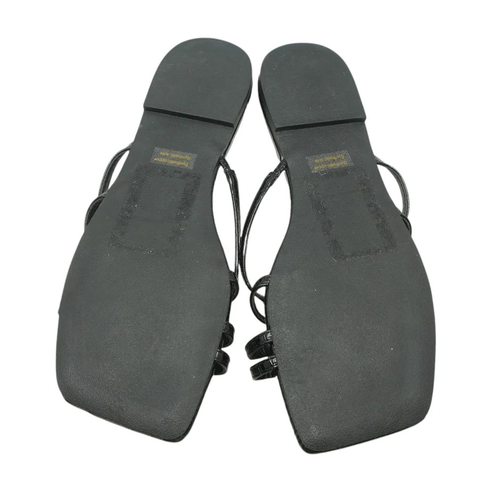 Black Flat Sandals - Image 3