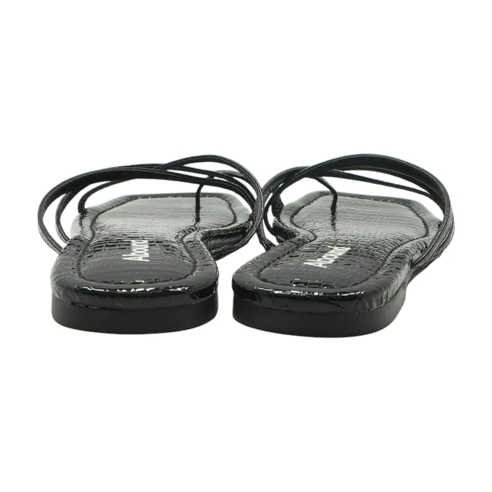 Black Flat Sandals - Image 2