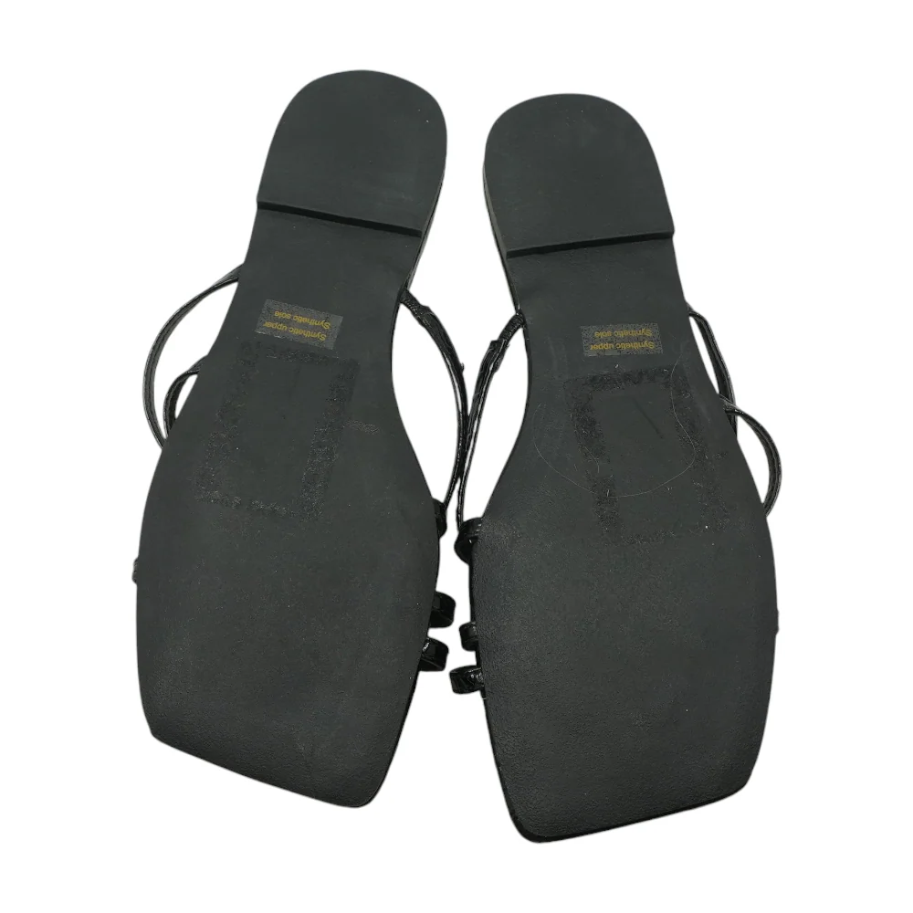 Black Flat Sandals - Image 3