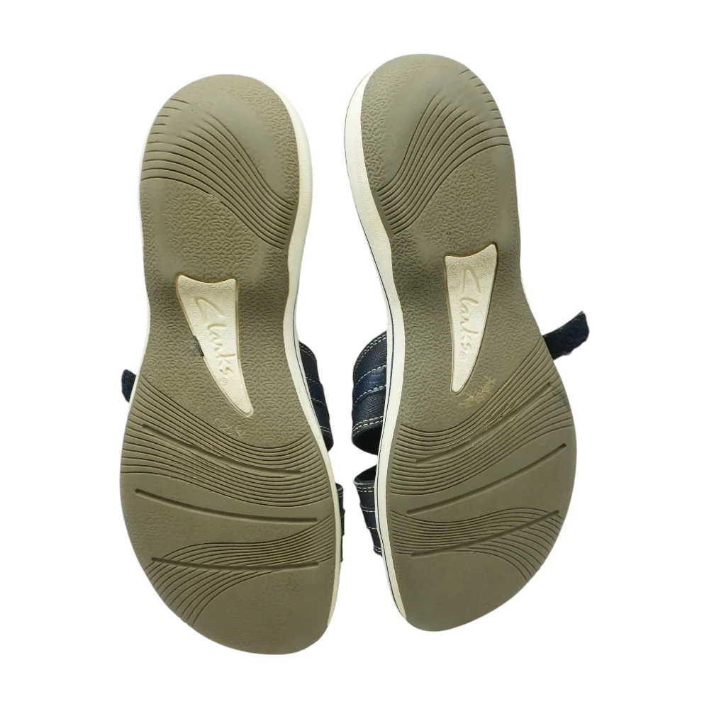 Navy Flat Sandals - Image 3
