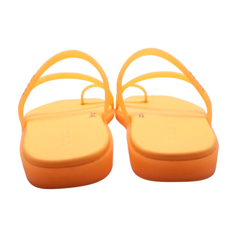 Neon Orange Flat Sandals - Image 2