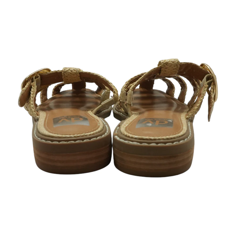 Tan Flat Sandals - Image 2