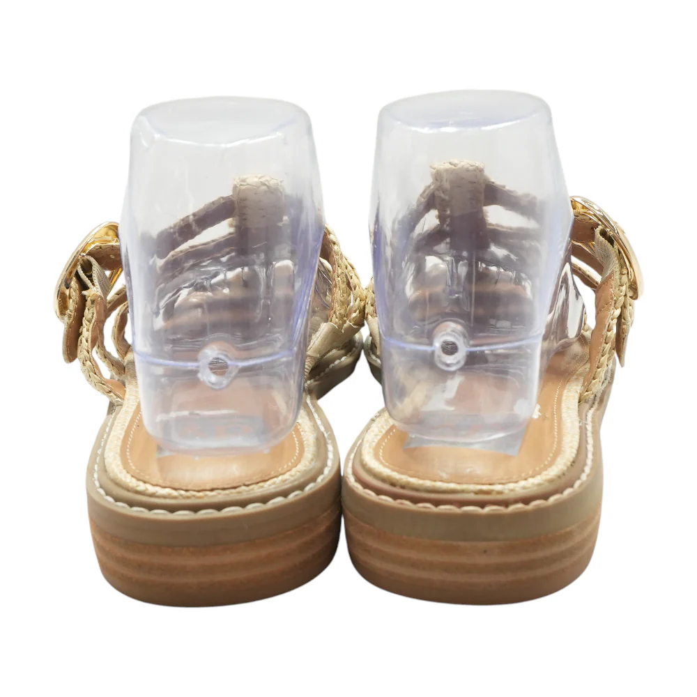 Tan Flat Sandals - Image 2