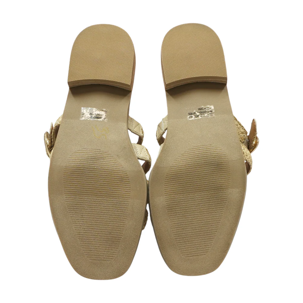 Tan Flat Sandals - Image 3