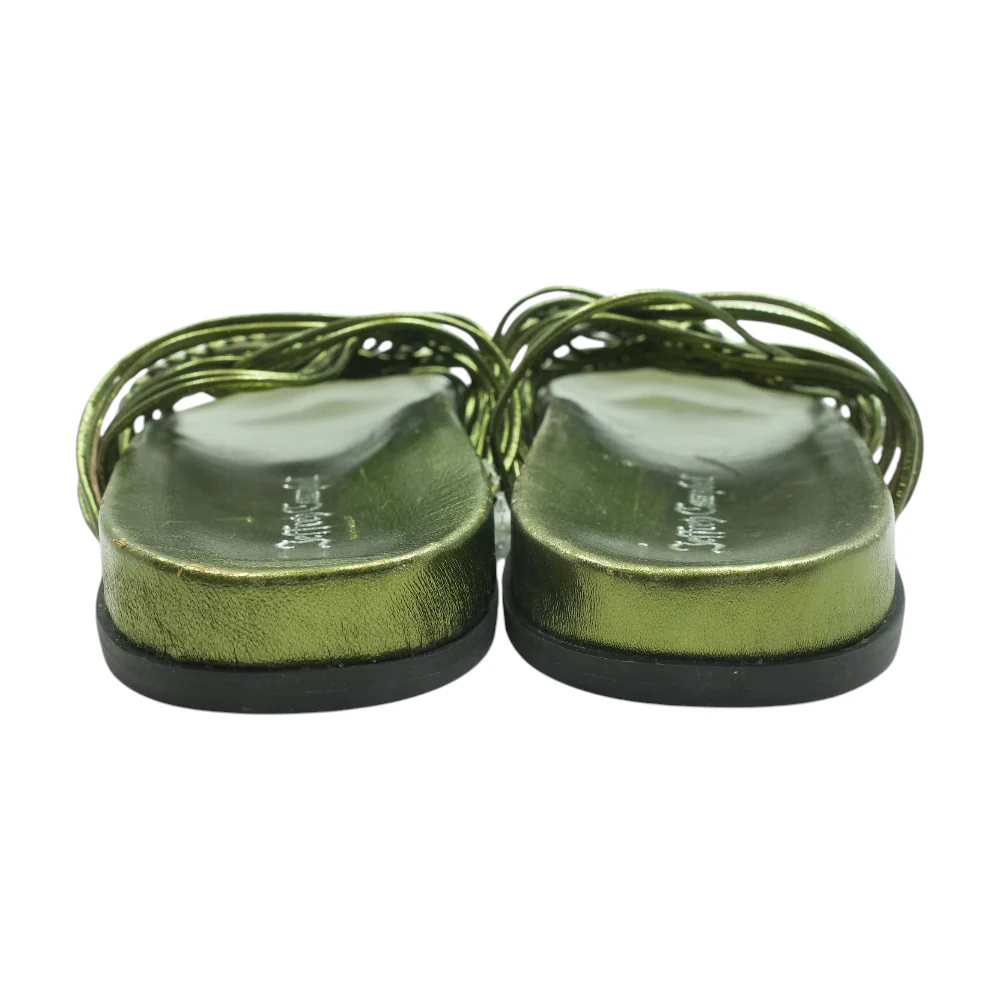 Green Flat Sandals - Image 2
