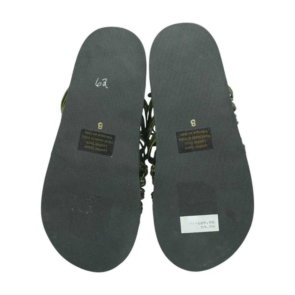 Green Flat Sandals - Image 3