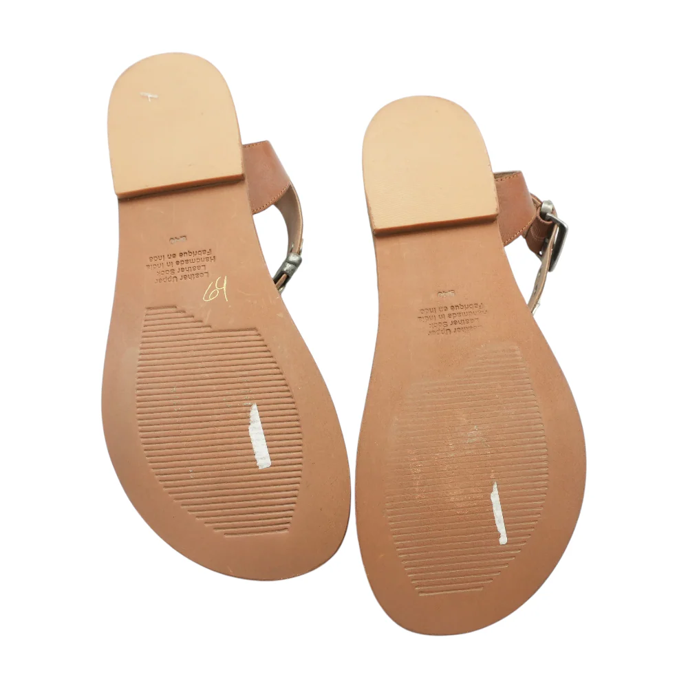 Brown Flat Sandals - Image 3