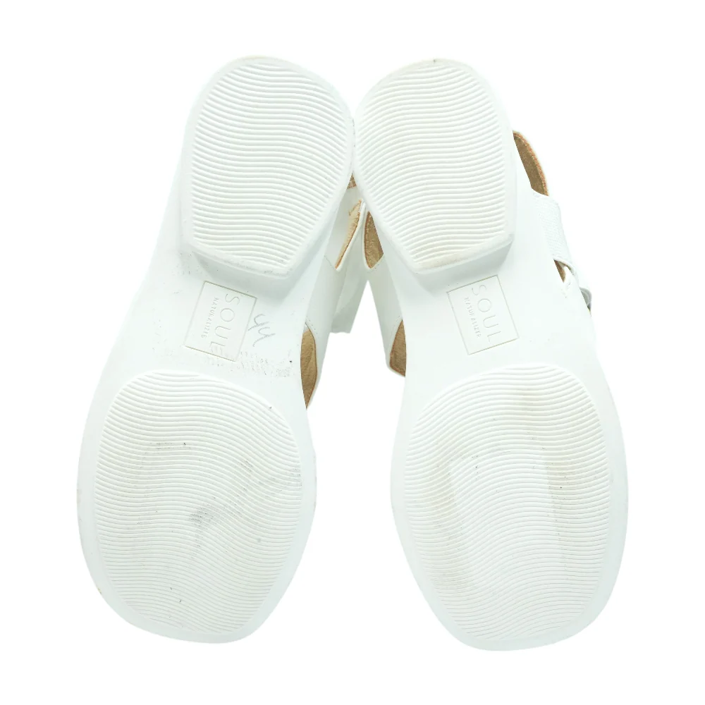 White Flat Sandals - Image 3