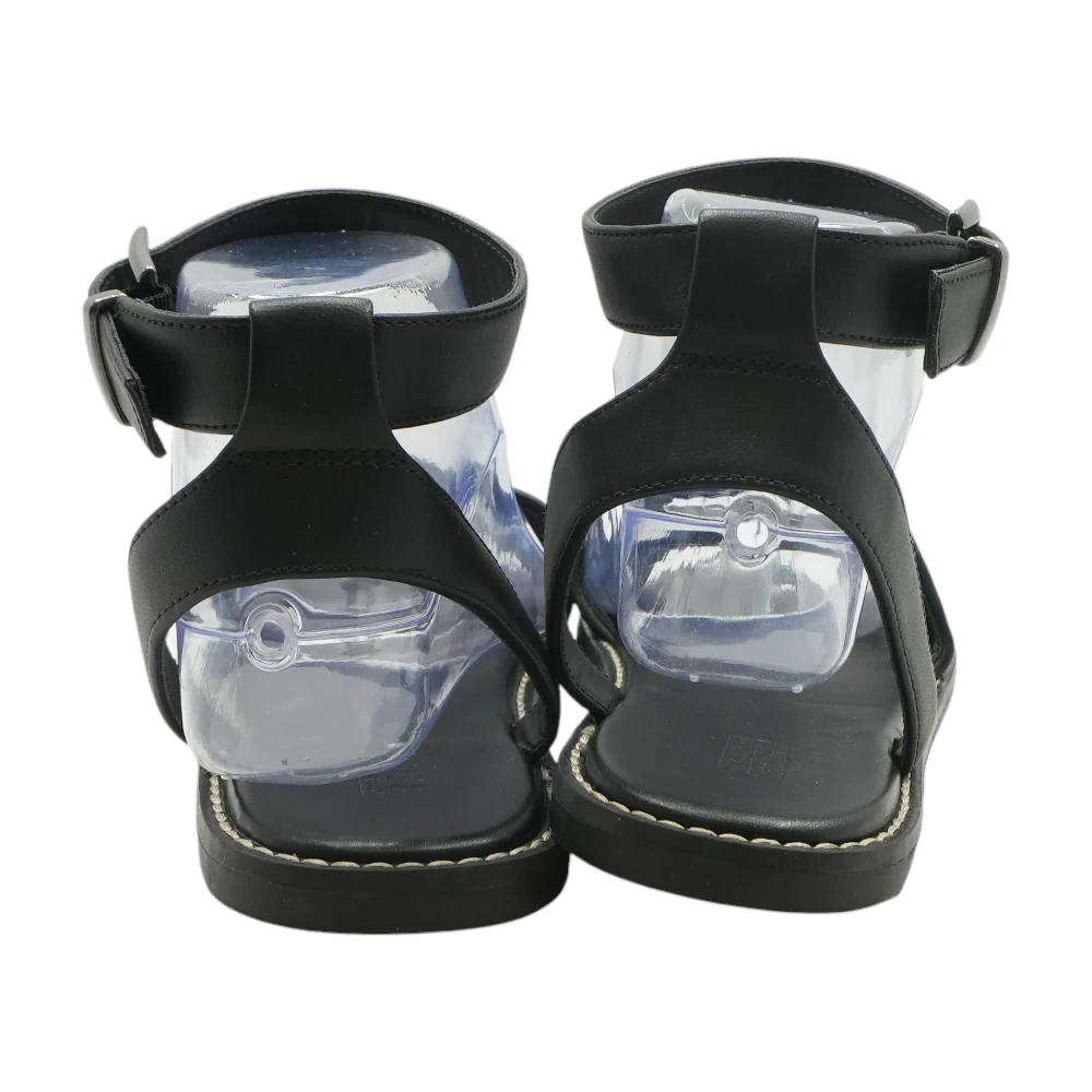 Black Flat Sandals - Image 2