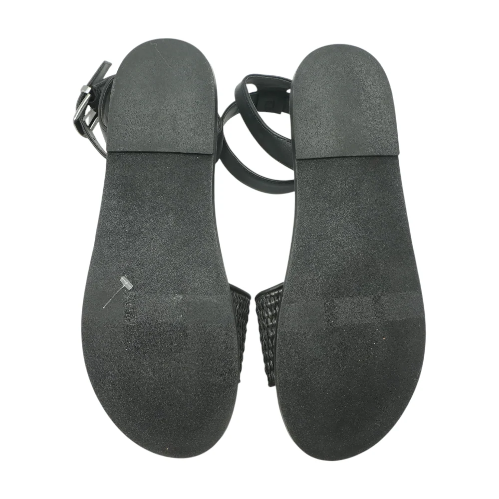 Black Flat Sandals - Image 3