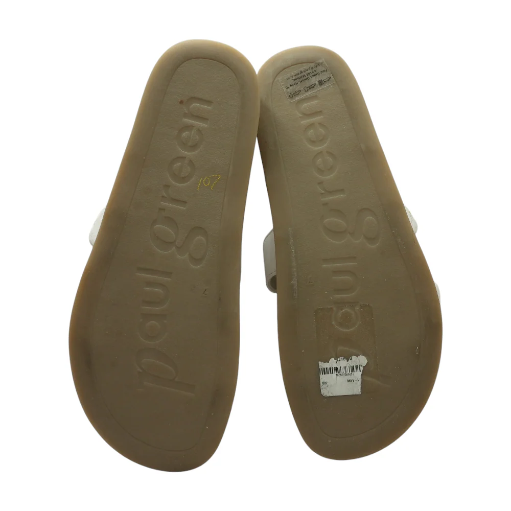 White Flat Sandals - Image 3
