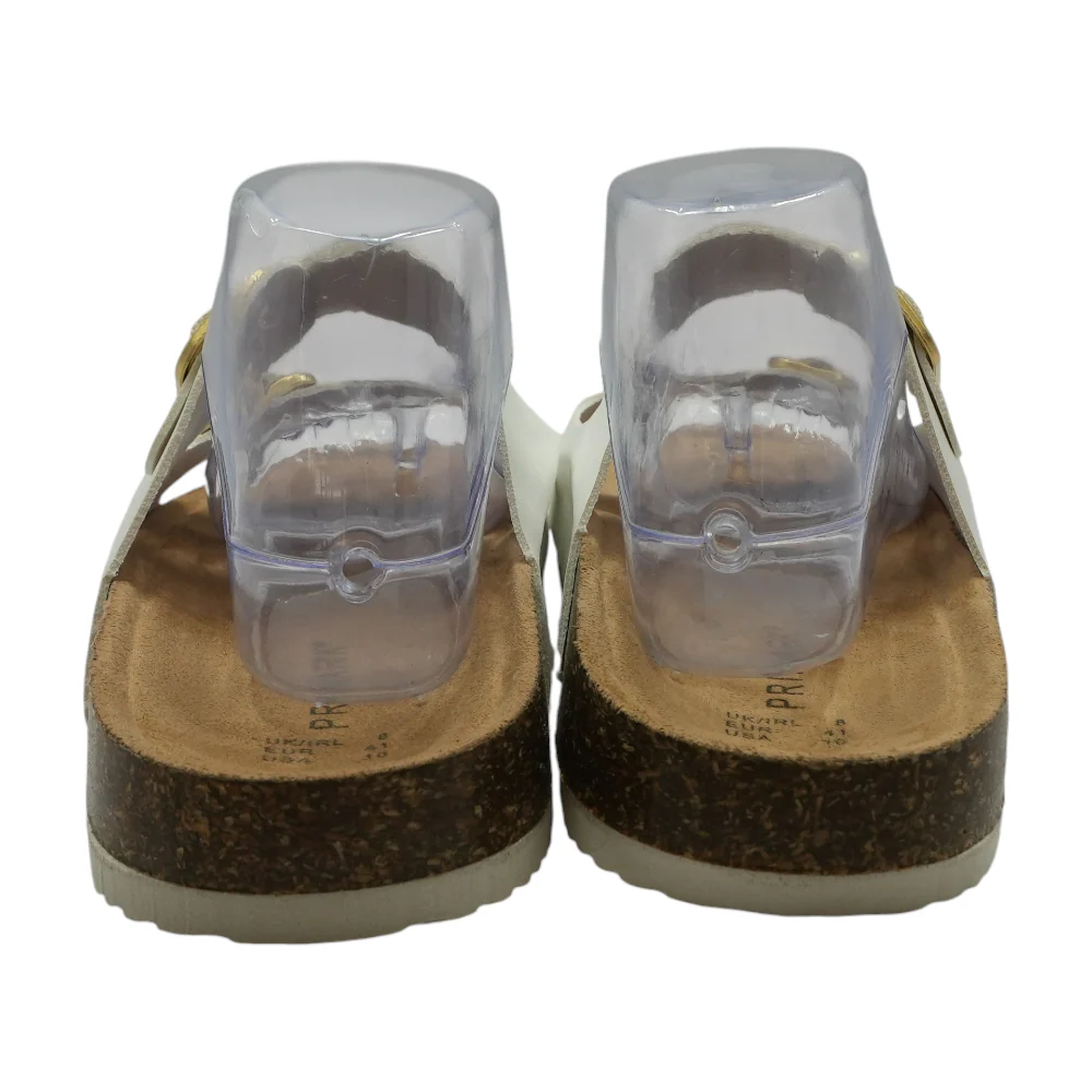 White Flat Sandals - Image 2