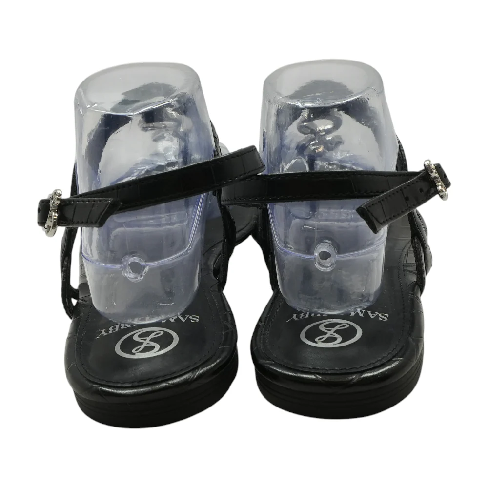 Black Flat Sandals - Image 2