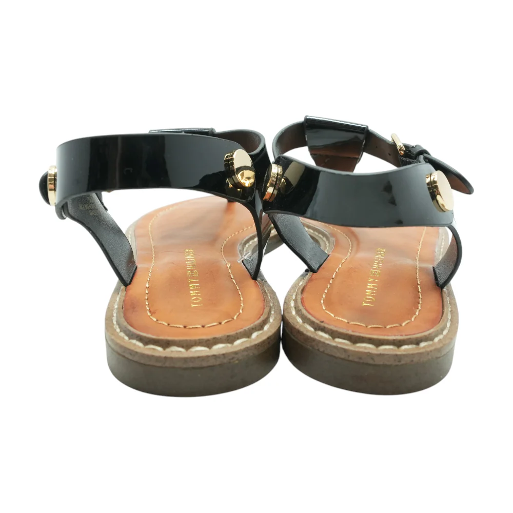 Black Flat Sandals - Image 2