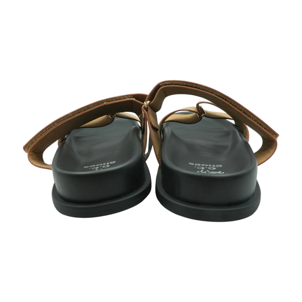 Brown Flat Sandals - Image 2