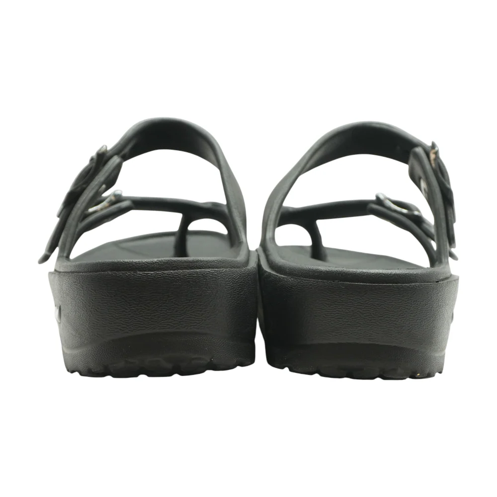 Black Flat Sandals - Image 2