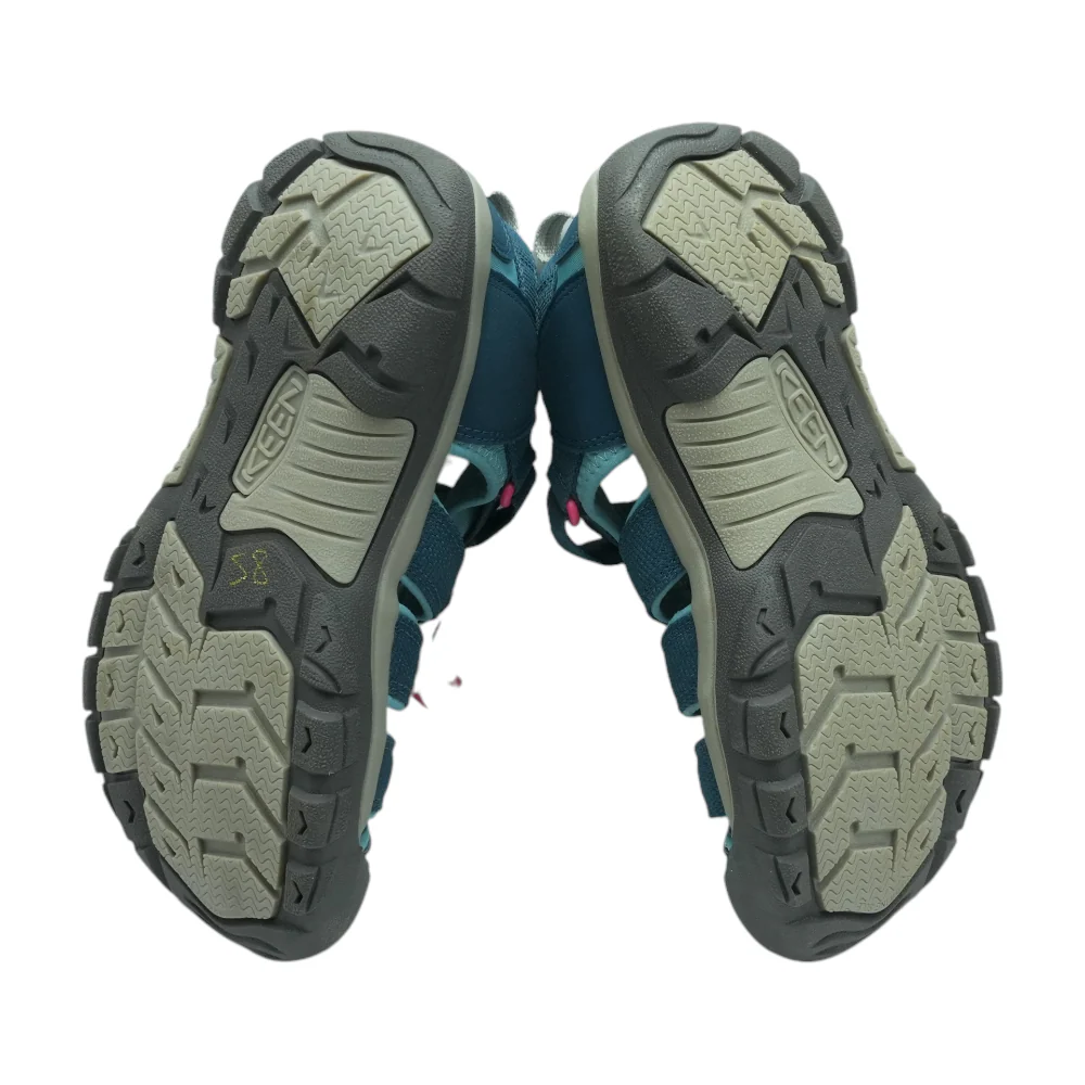 Teal Flat Sandals - Image 3