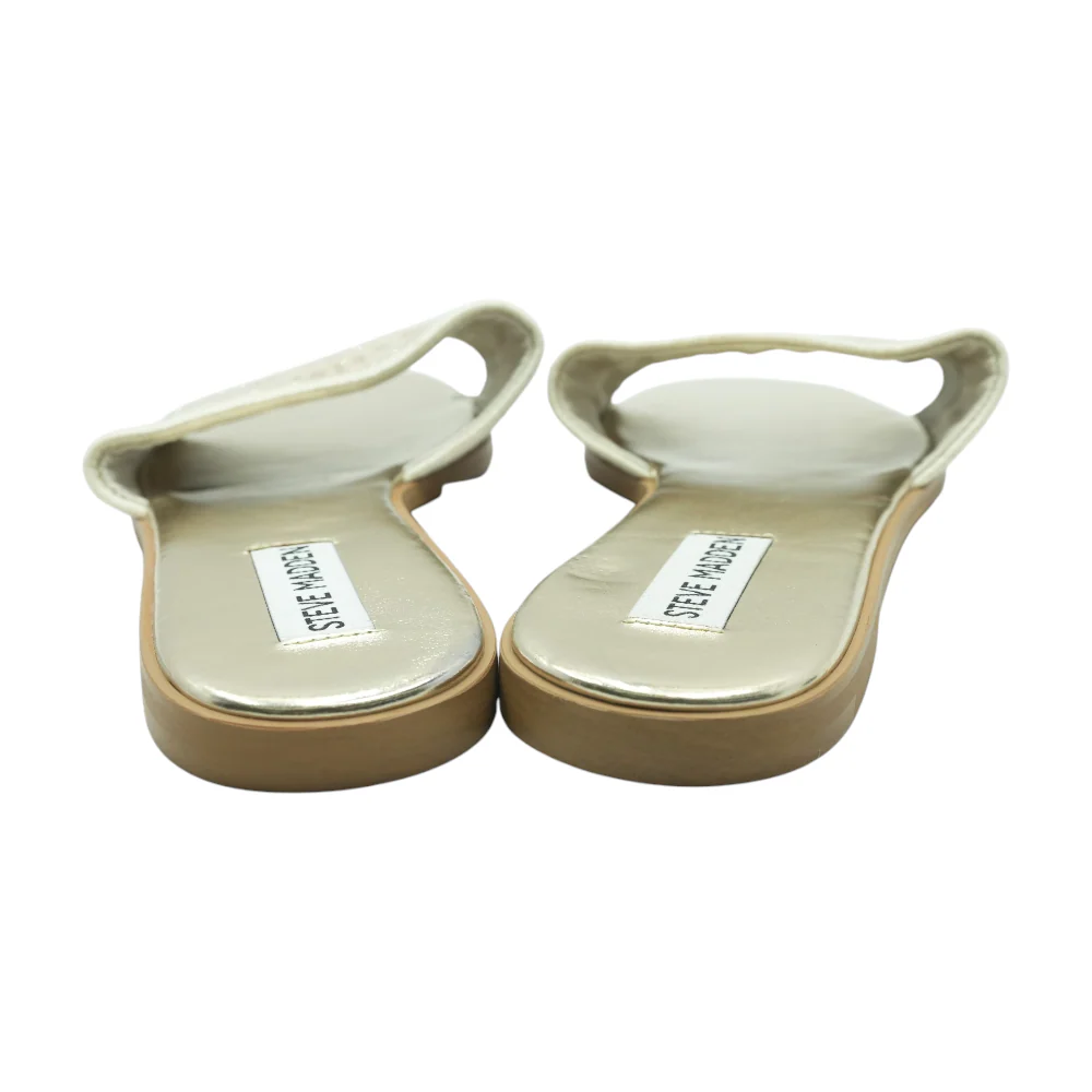 Gold Flat Sandals - Image 2