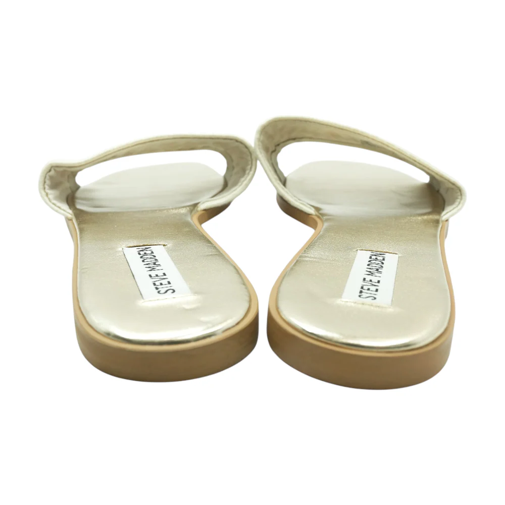 Gold Flat Sandals - Image 2
