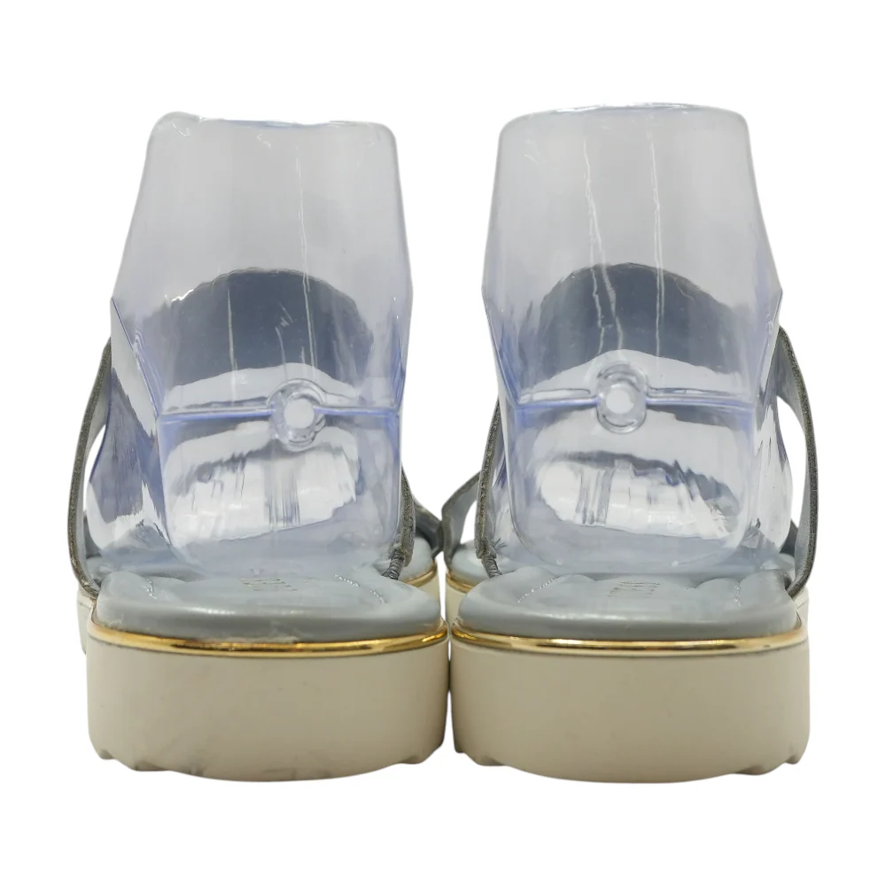 Gray Flat Sandals - Image 2