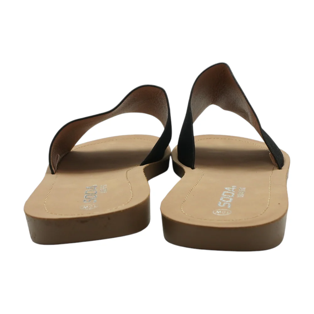 Black Flat Sandals - Image 2