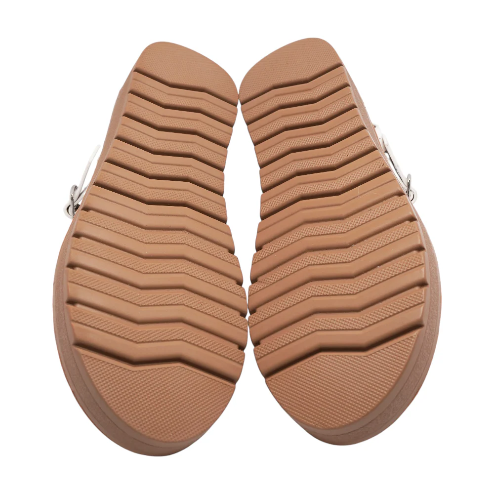 White Flat Sandals - Image 3
