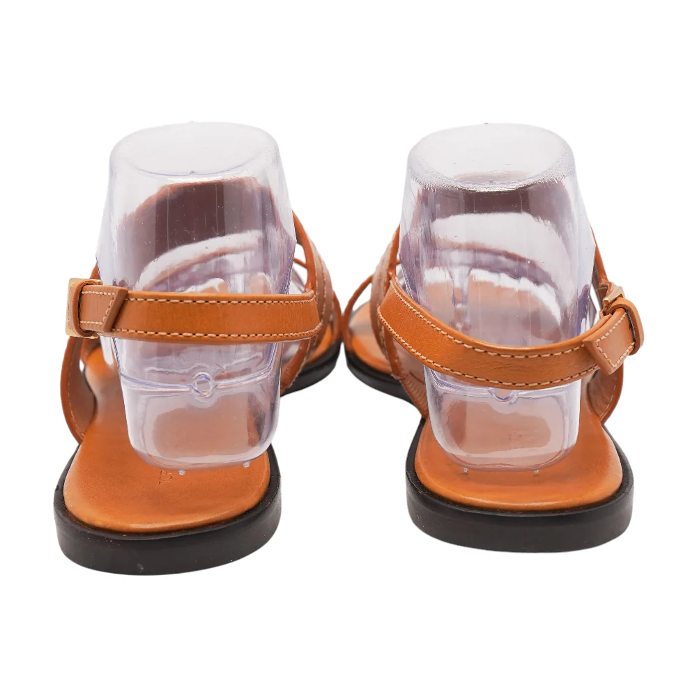 Tan Flat Sandals - Image 2
