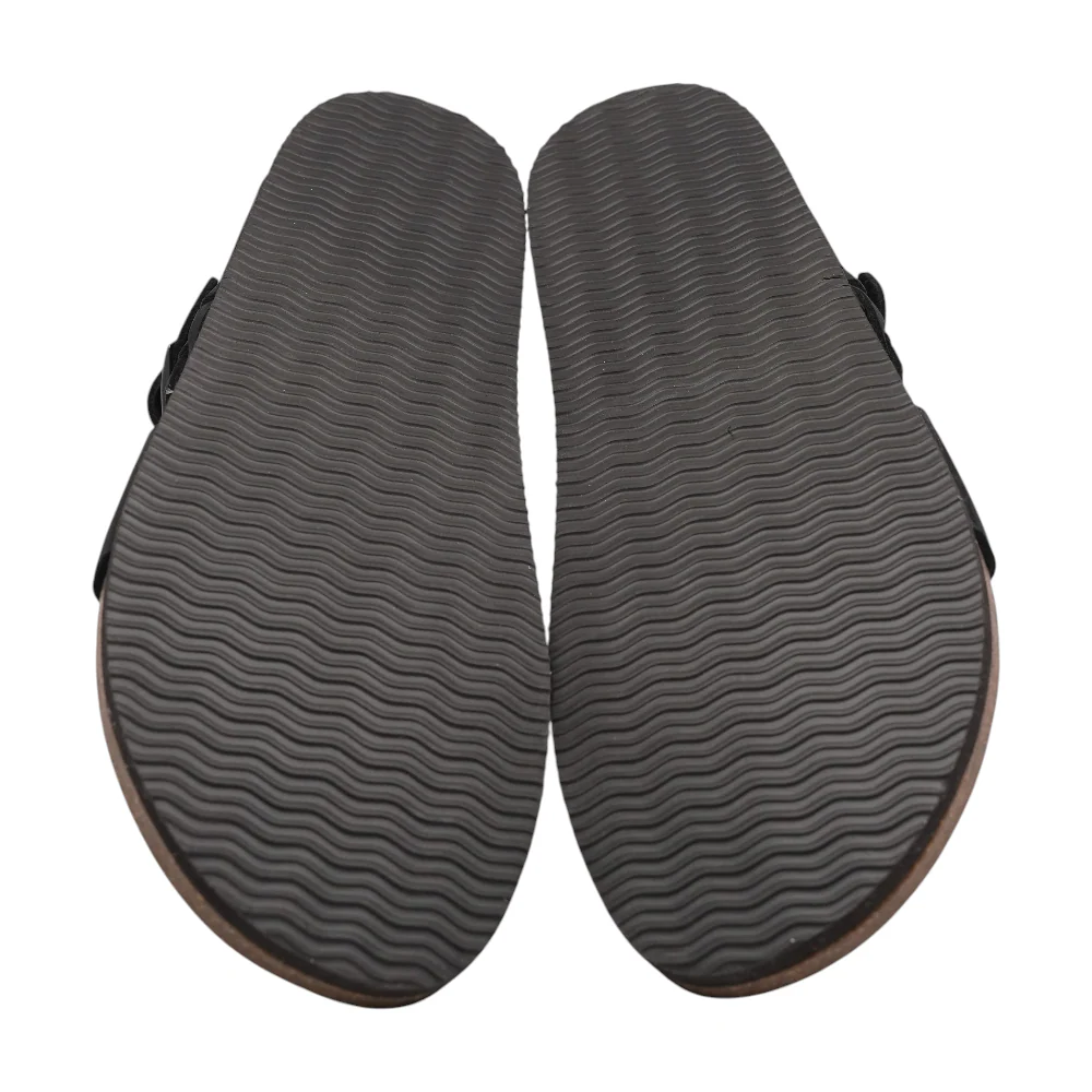 Black Flat Sandals - Image 3
