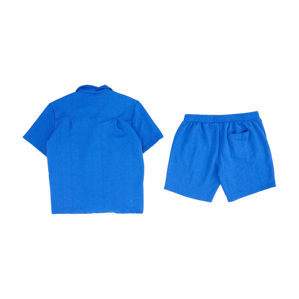 Blue Geometric Short Set - Image 2