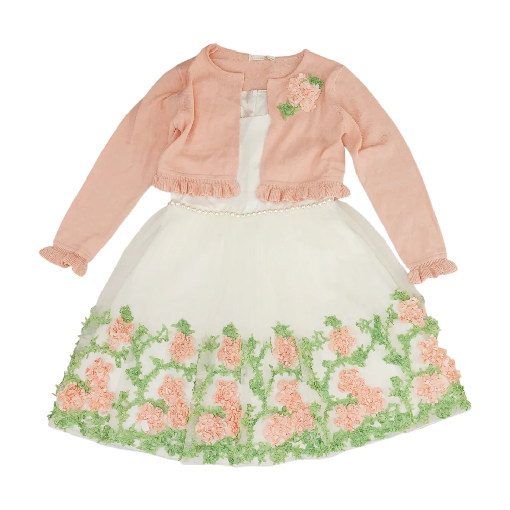 White Floral Formal Dress