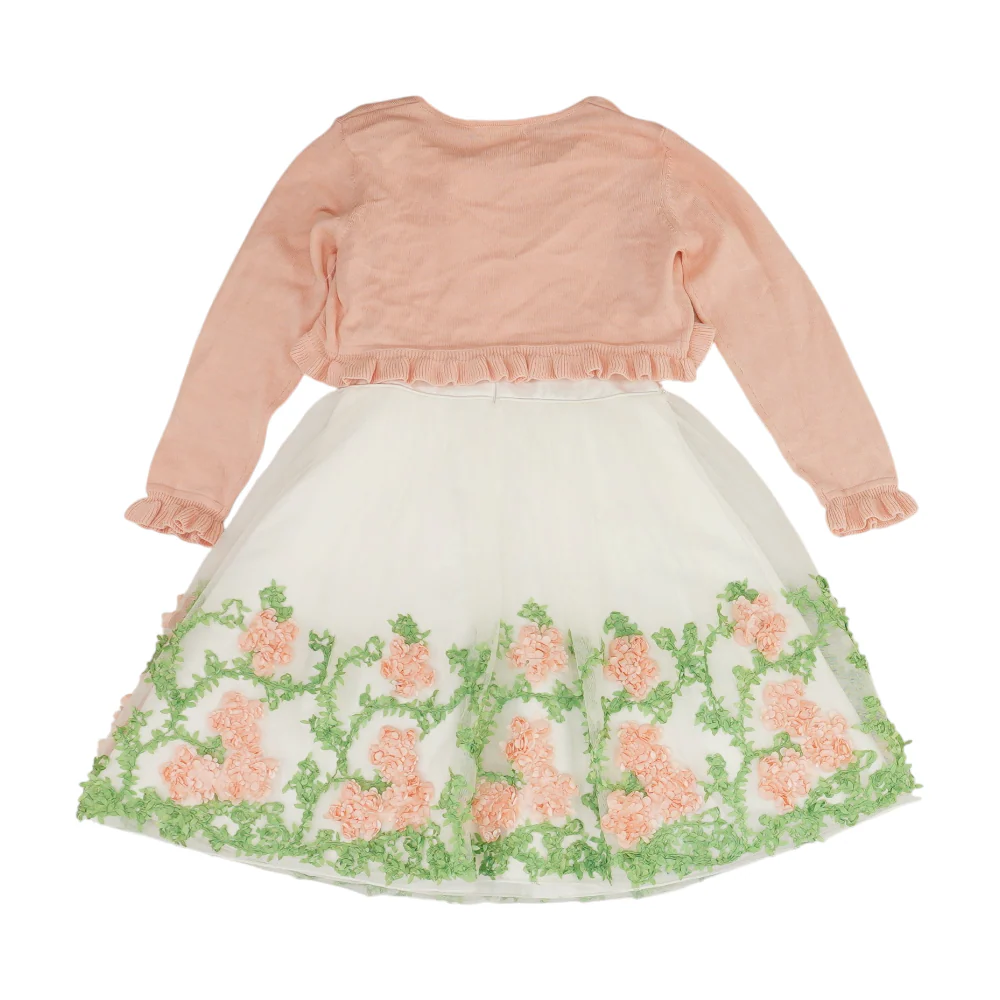 White Floral Formal Dress - Image 2