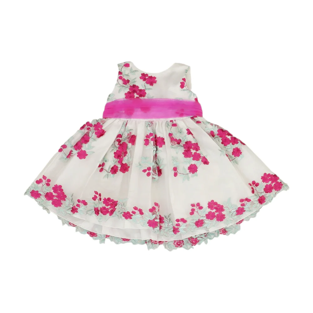 White Floral Formal Dress