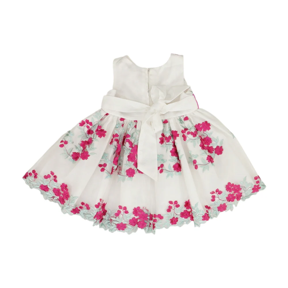 White Floral Formal Dress - Image 2