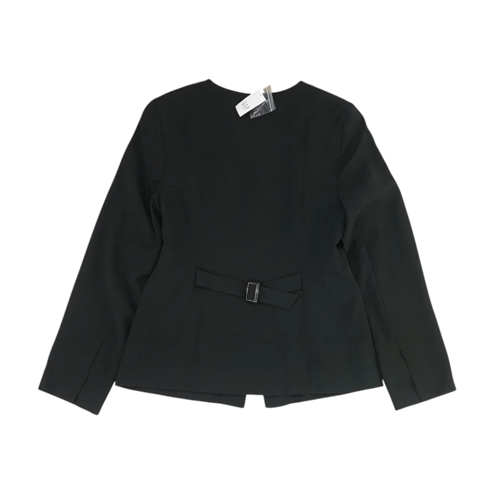 Black Solid Blazer - Image 2
