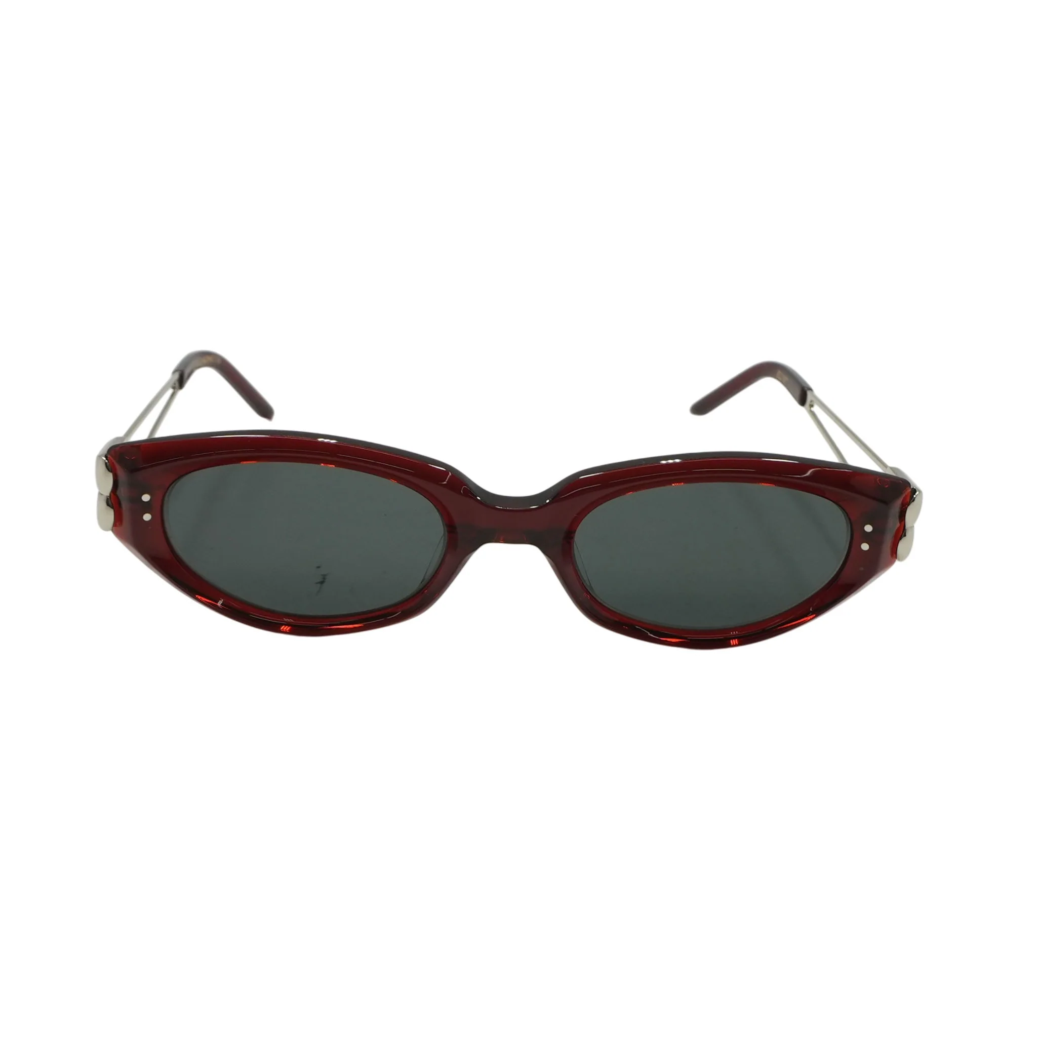 Red Kunst Oval Sunglasses - Image 2