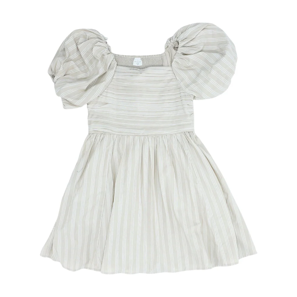 Beige Striped Dress