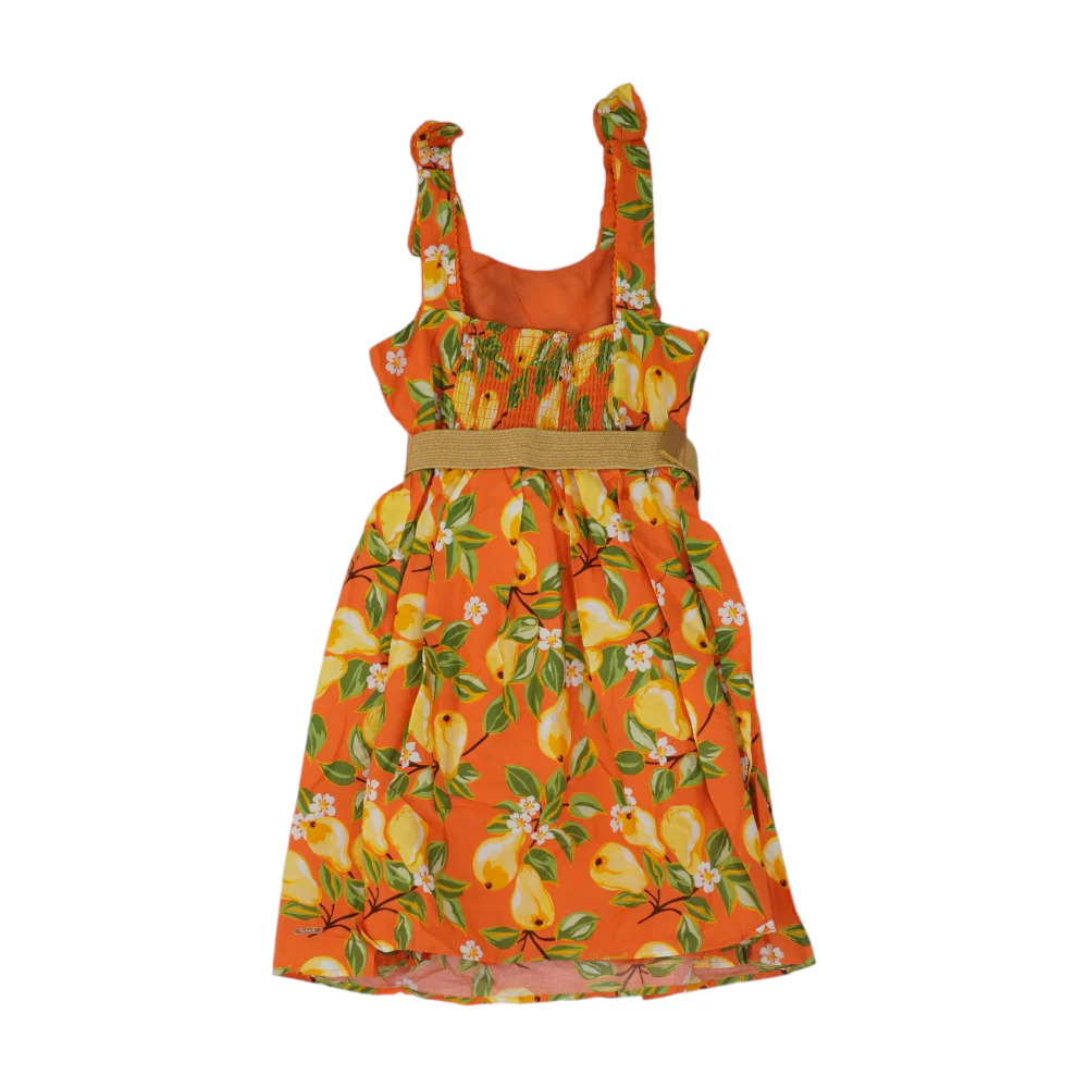 Orange Graphic Dress - Image 2