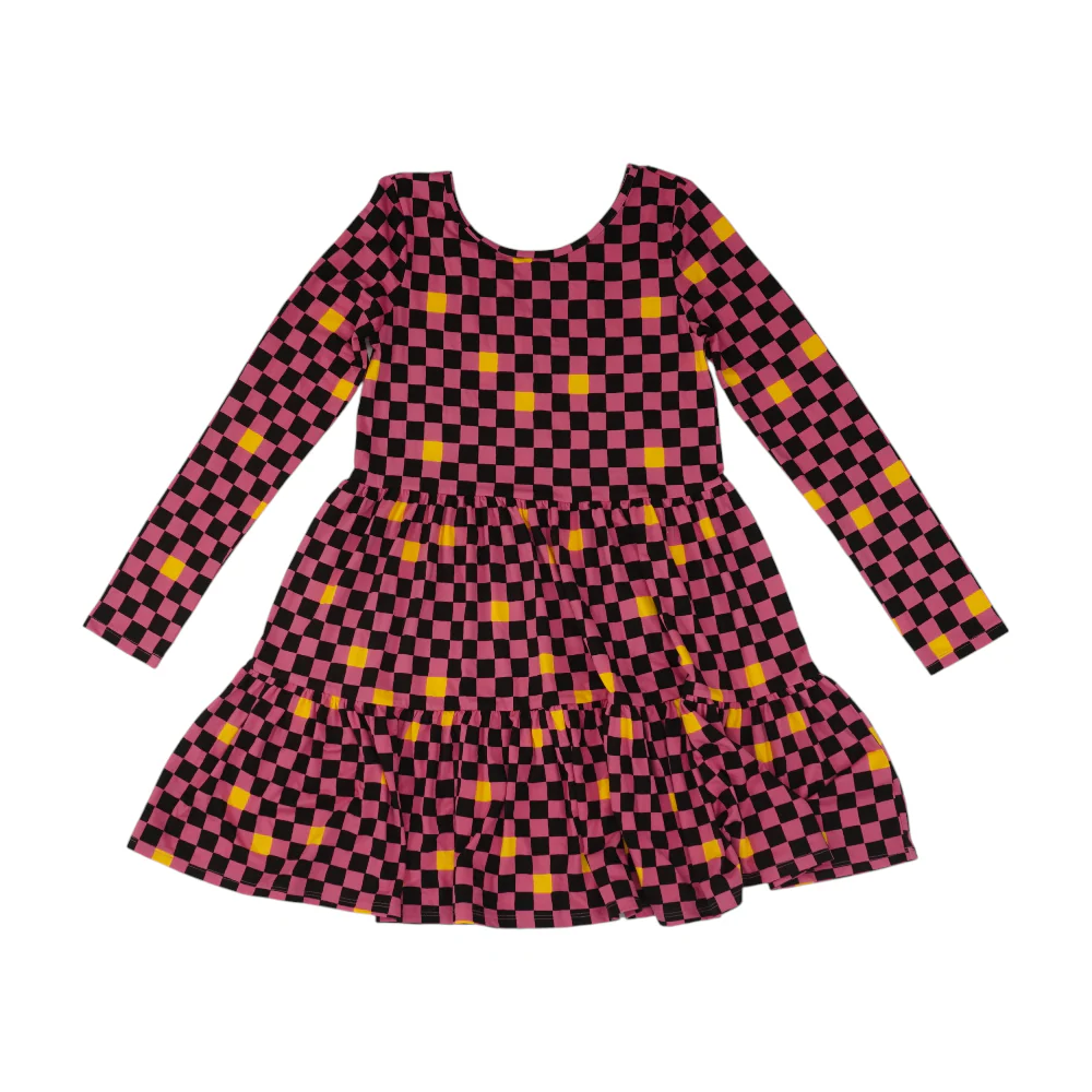 Pink Check Dress