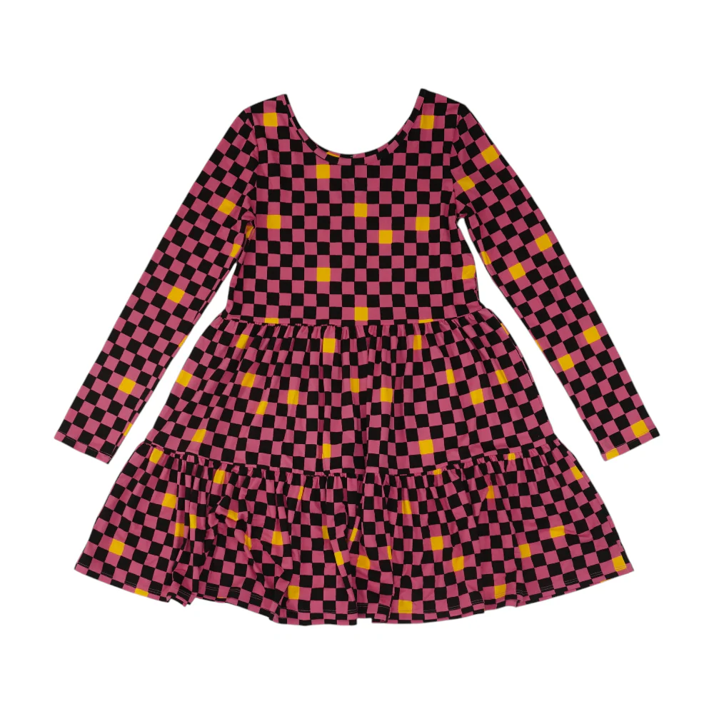 Pink Check Dress - Image 2