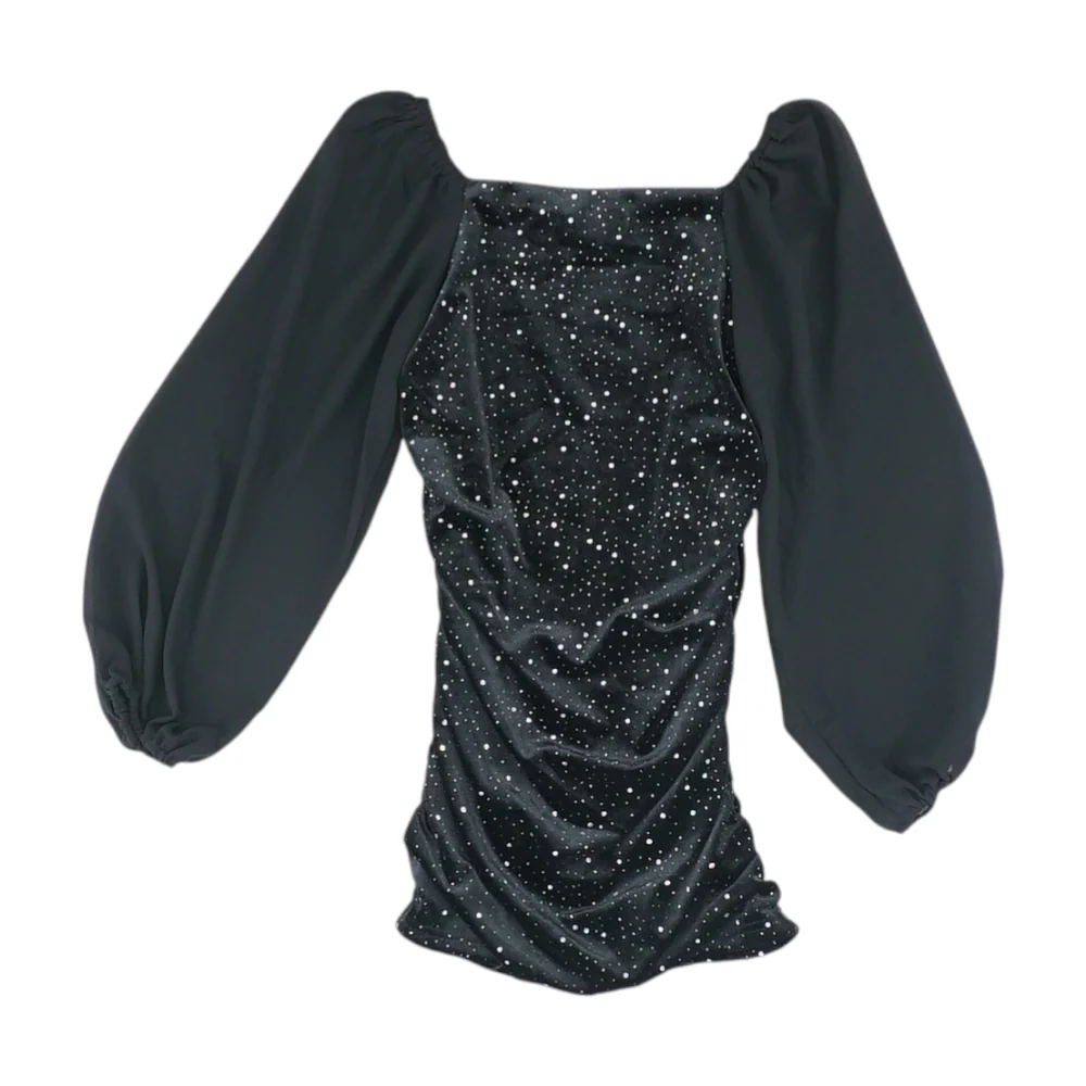 Black Polka Dot Formal Dress - Image 2
