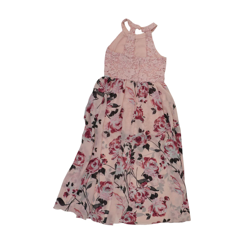 Pink Floral Formal Dress - Image 2