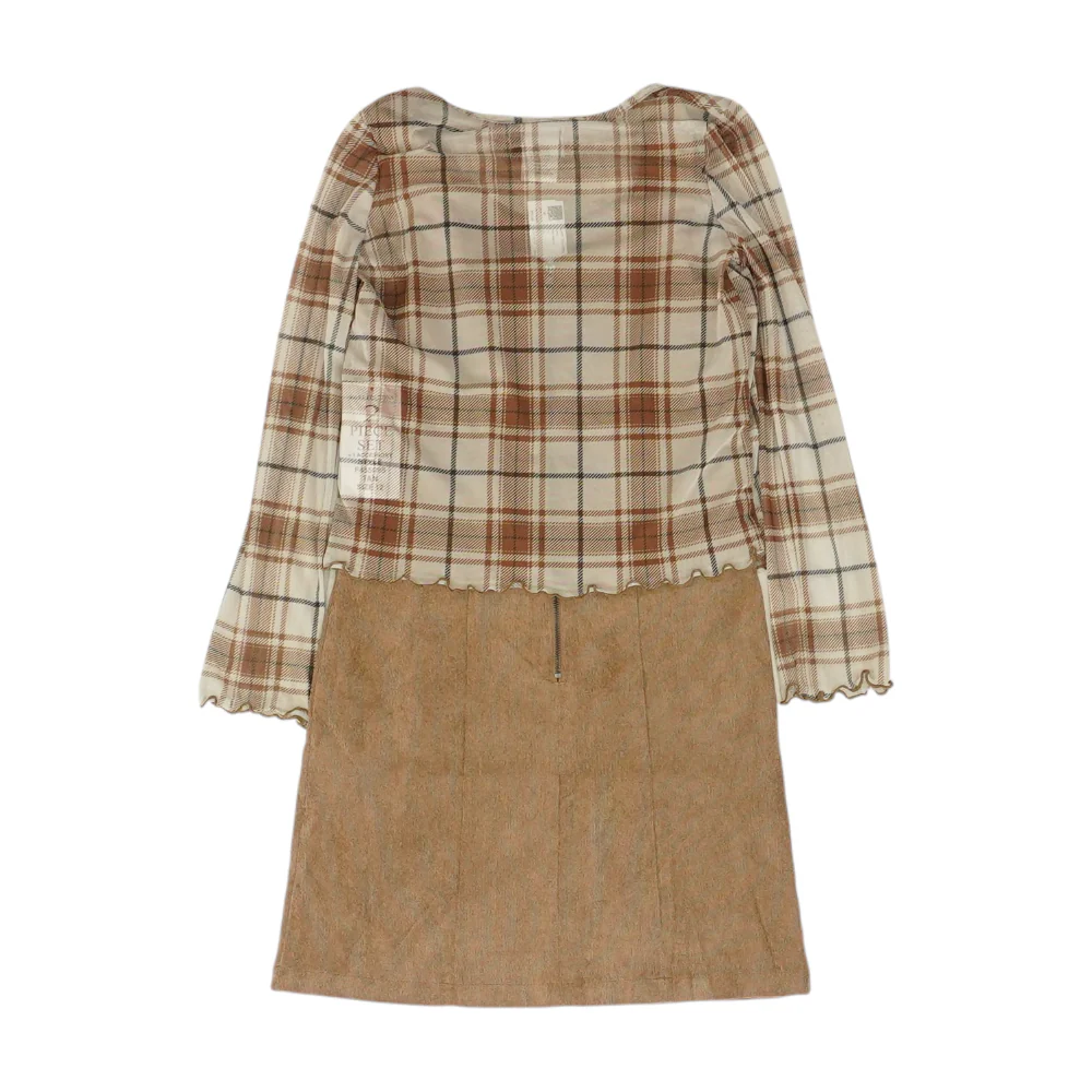 Brown Plaid Dress - Image 2